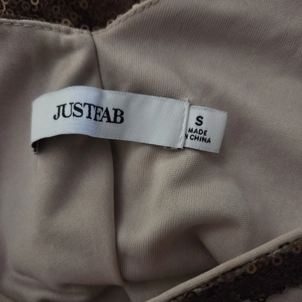 Justfab Gold Sequin Tunic Dress Small NWT - Picture 9 of 11